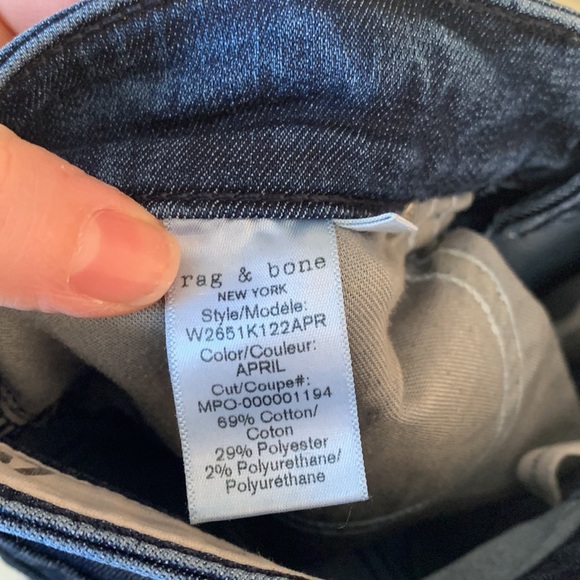 Rag and Bone Cate Mid-Rise Ankle Skinny in April Size 24 - Picture 8 of 9